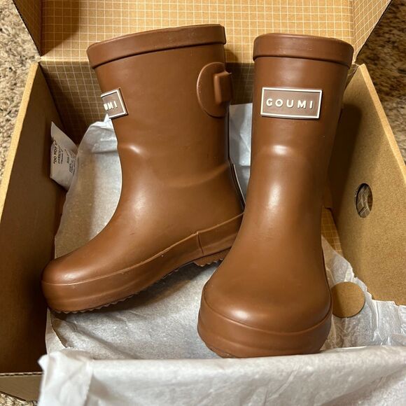 NIB Goumi Kids Sienna Muddies SZ 11 Rain Boots Toddler Rubber Pull On Shoes - Picture 1 of 6